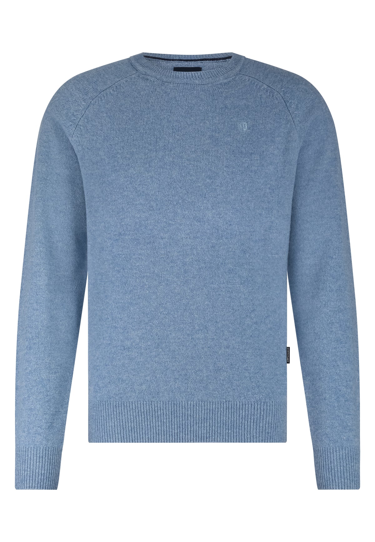 Lambswool jumper with saddle sleeves