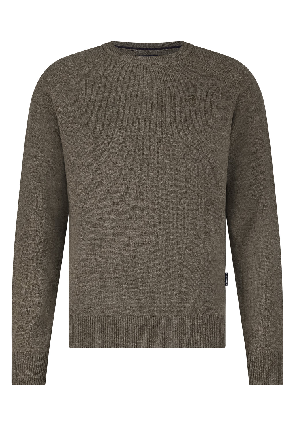 Lambswool jumper with saddle sleeves