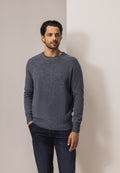 Lambswool jumper with saddle sleeves