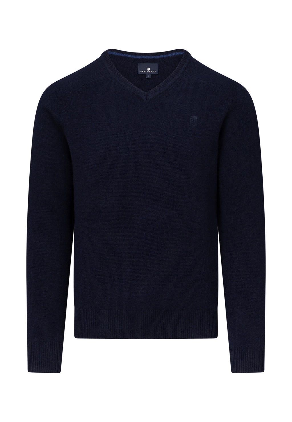 Jumper made of lambswool with V-neck