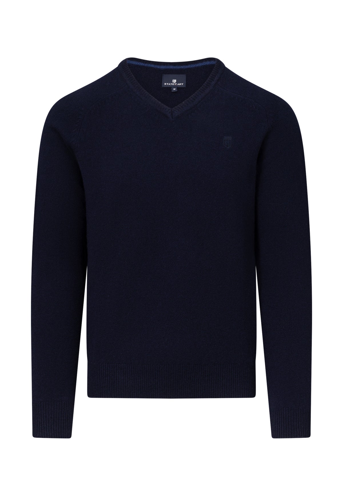 Jumper made of lambswool with V-neck