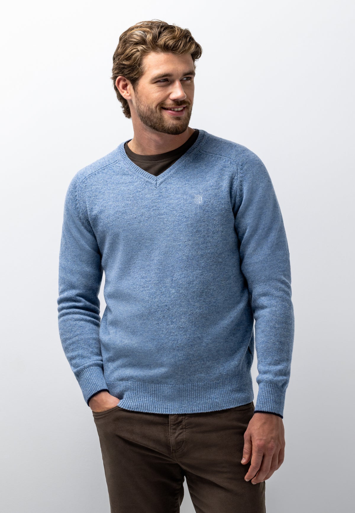 Lambswool V-neck jumper