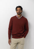 Fine-knit cotton jumper