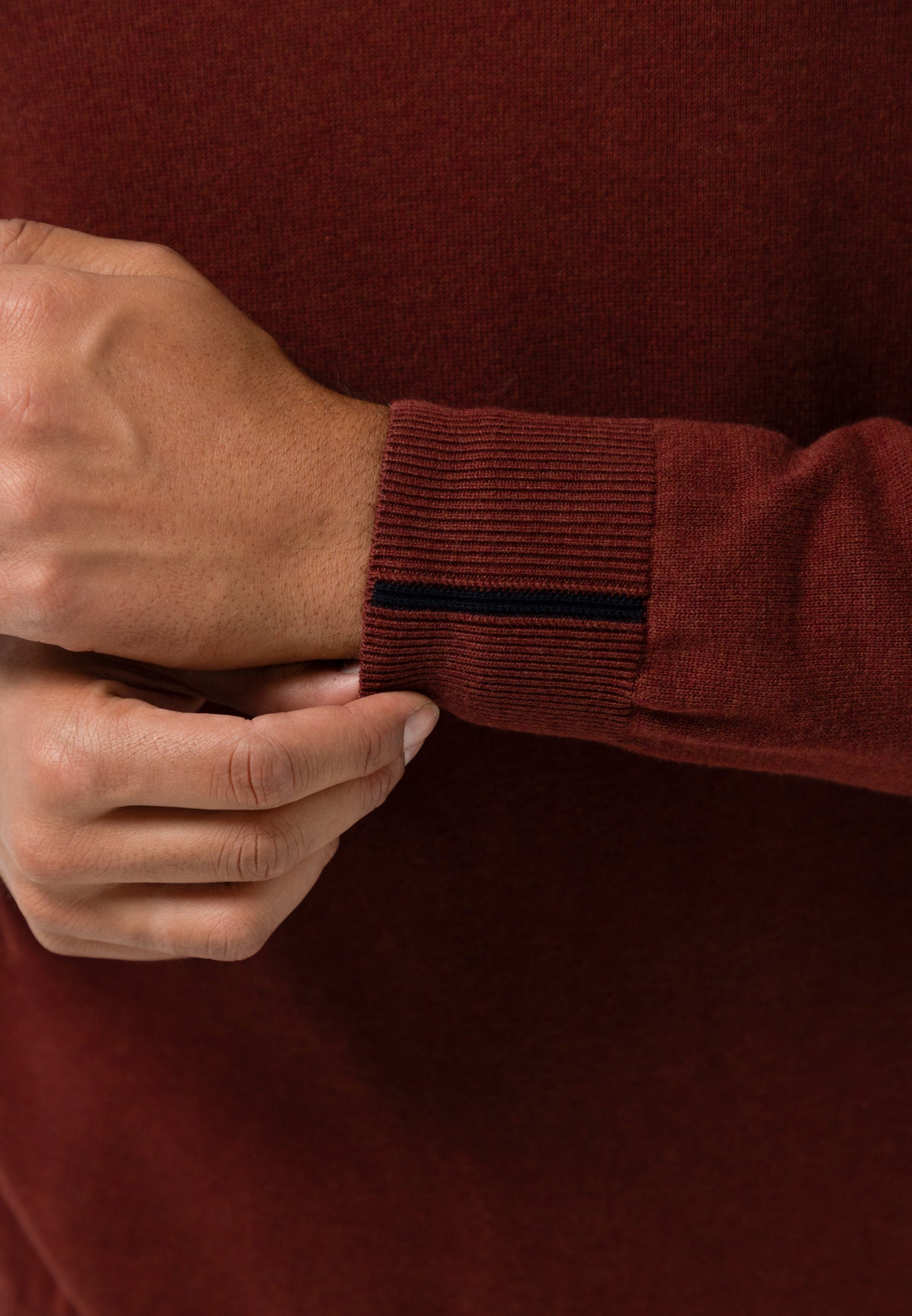 Fine-knit cotton jumper