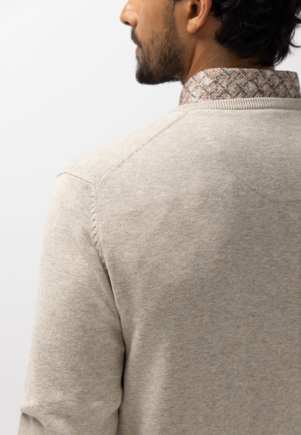 Fine-knit cotton jumper