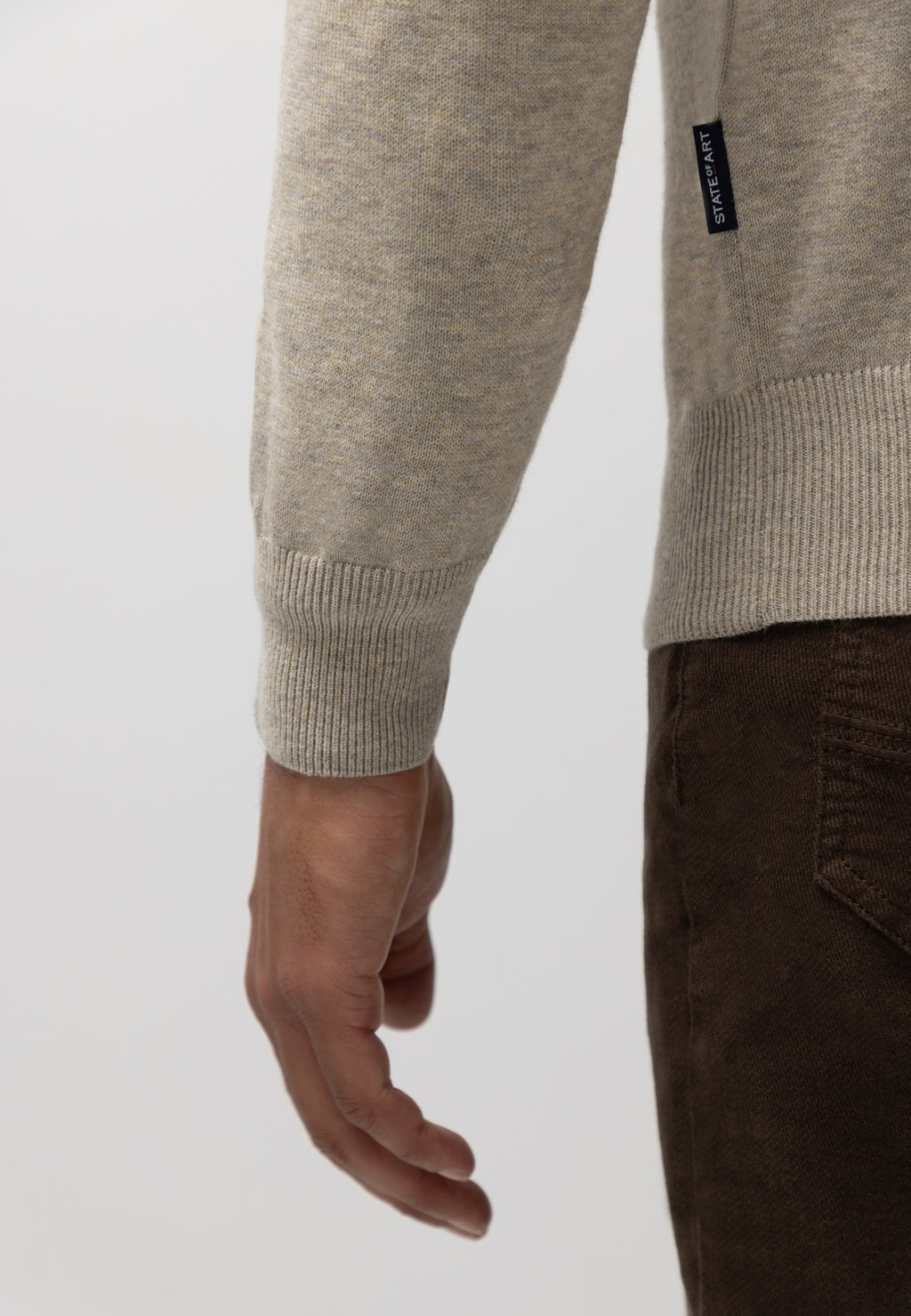 Fine-knit cotton jumper