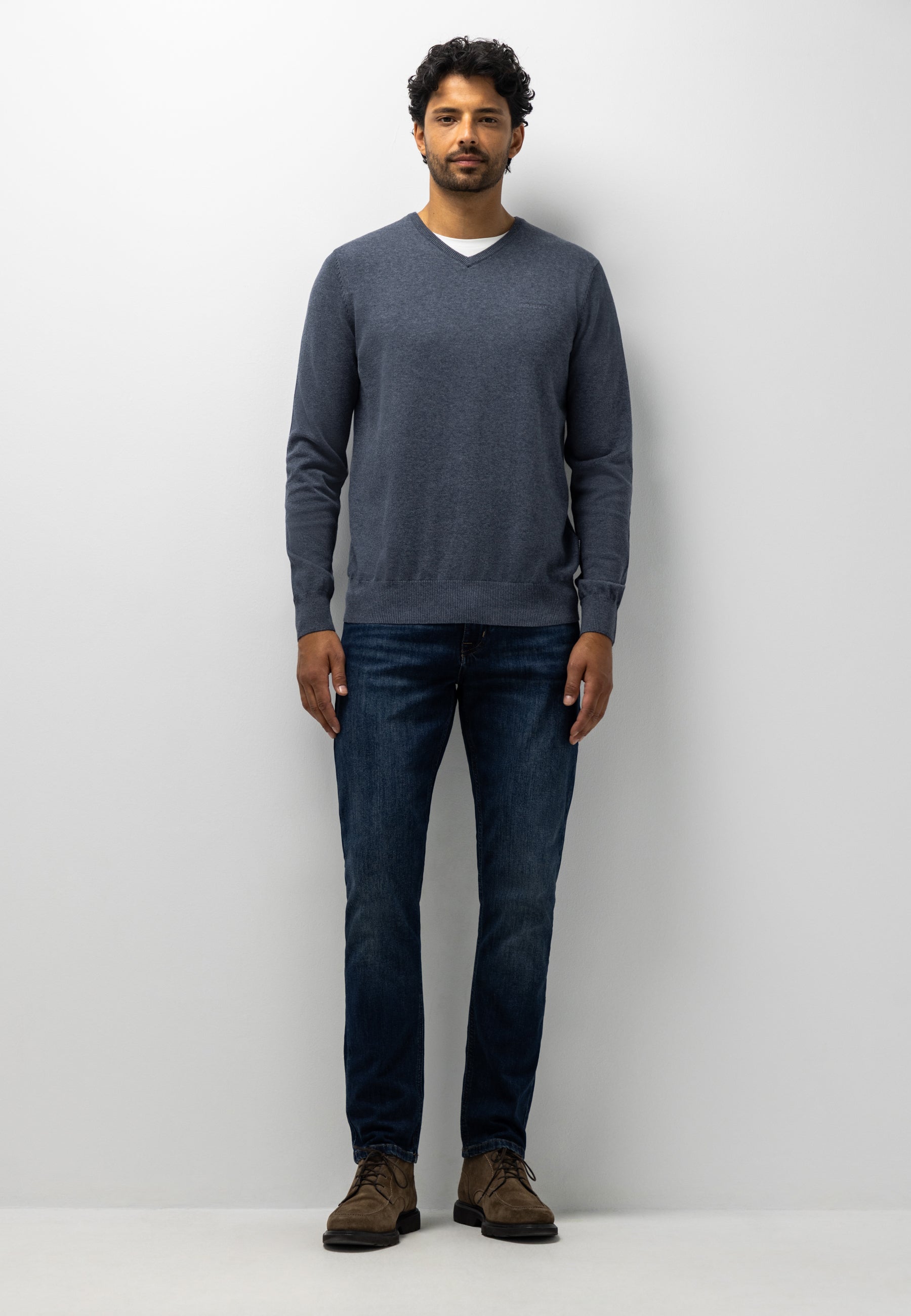 Fine-knit cotton jumper