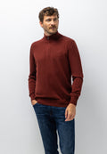 Pull avec demi-zip et broderie