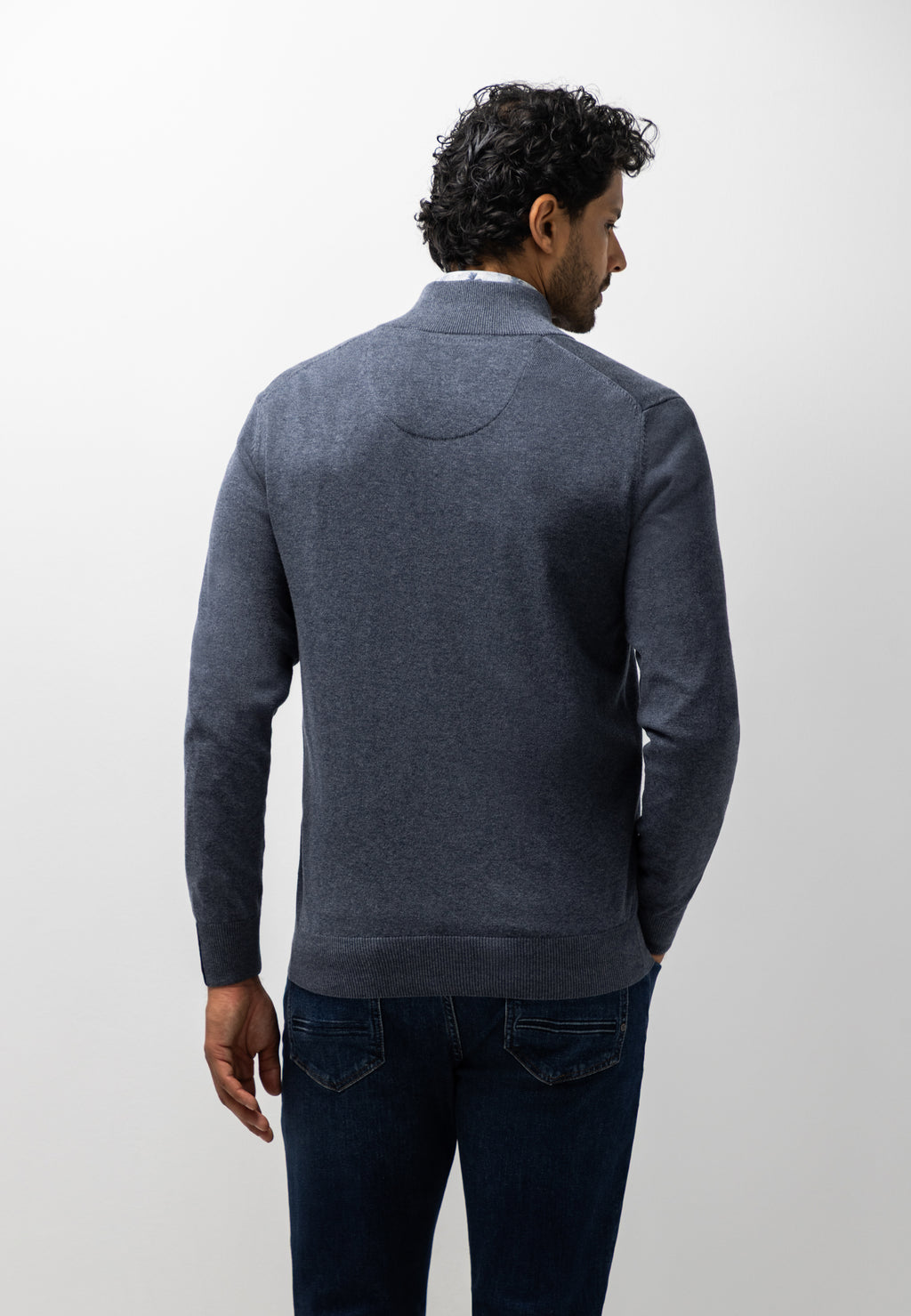 Fijngebreid vest van katoen