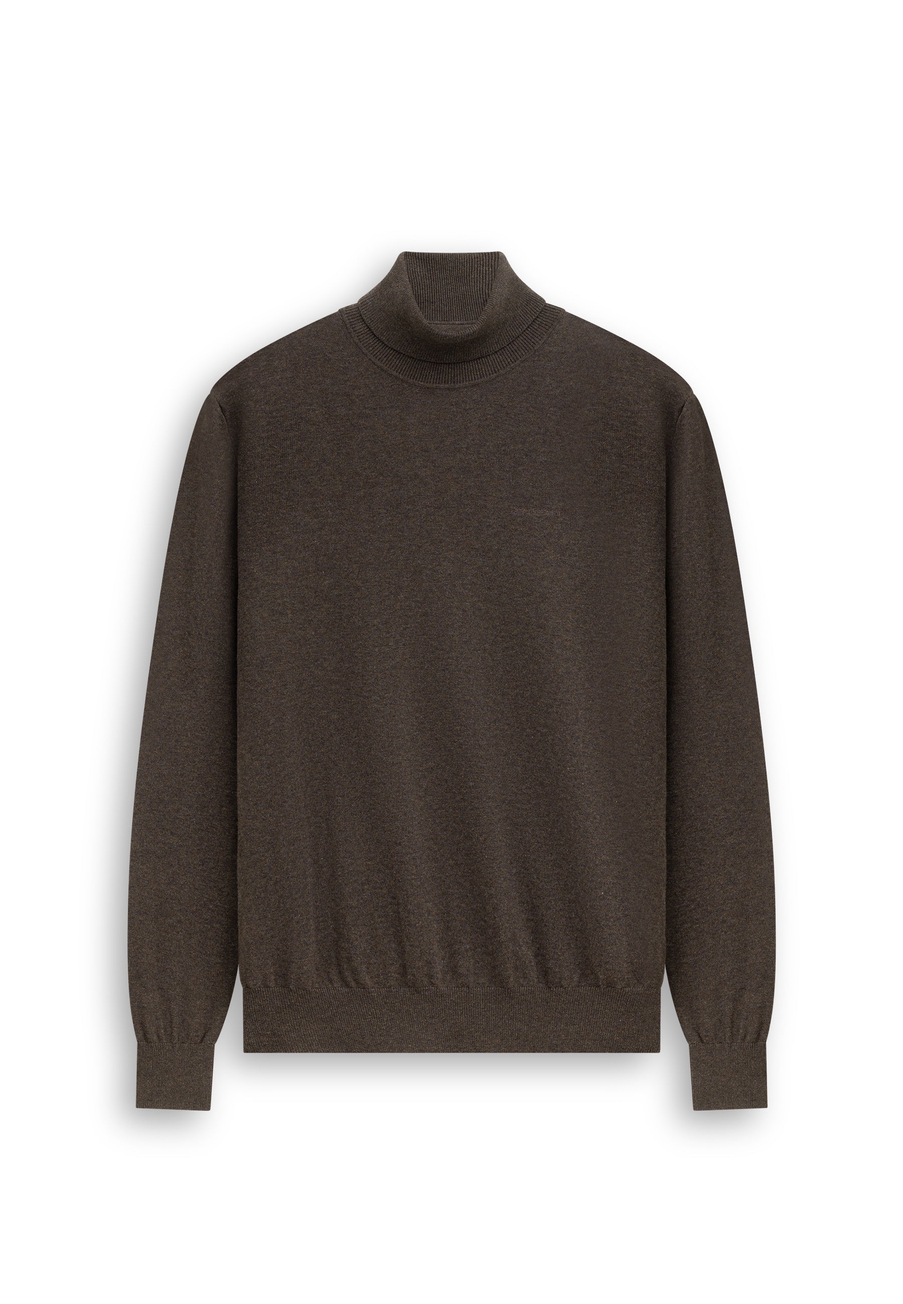 Pull fin en coton à col roulé