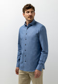 Overhemd met denimlook