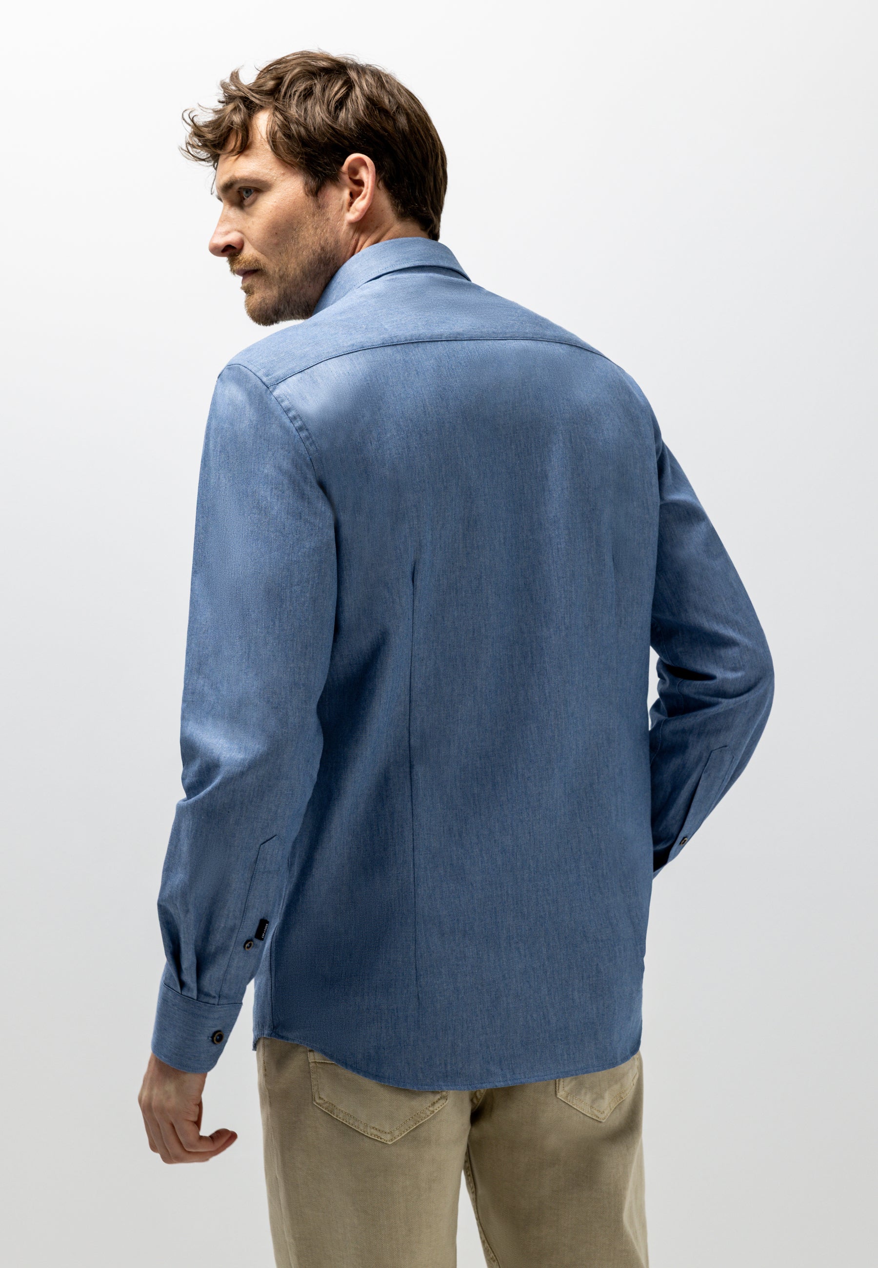 Overhemd met denimlook