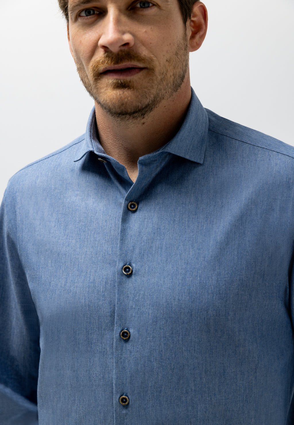Overhemd met denimlook