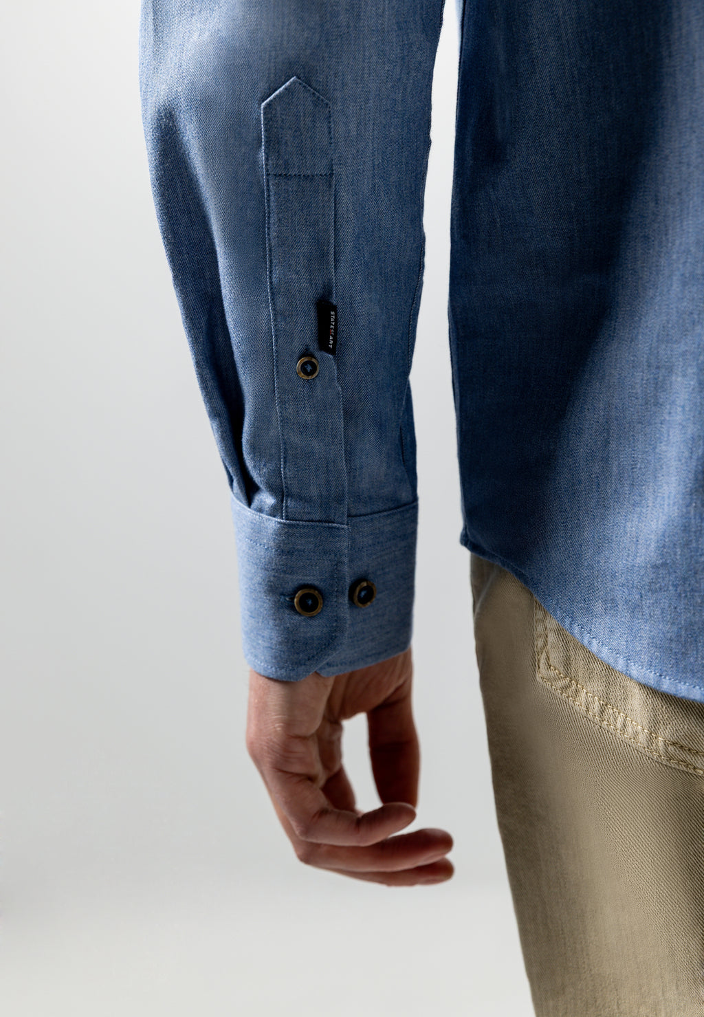 Overhemd met denimlook