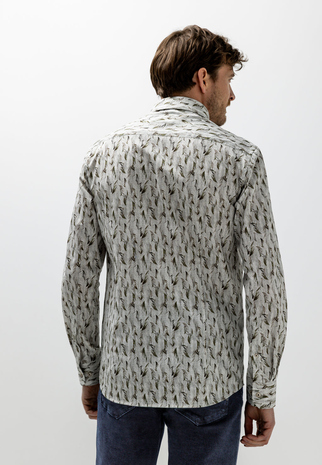 Overhemd met botanische all-over print