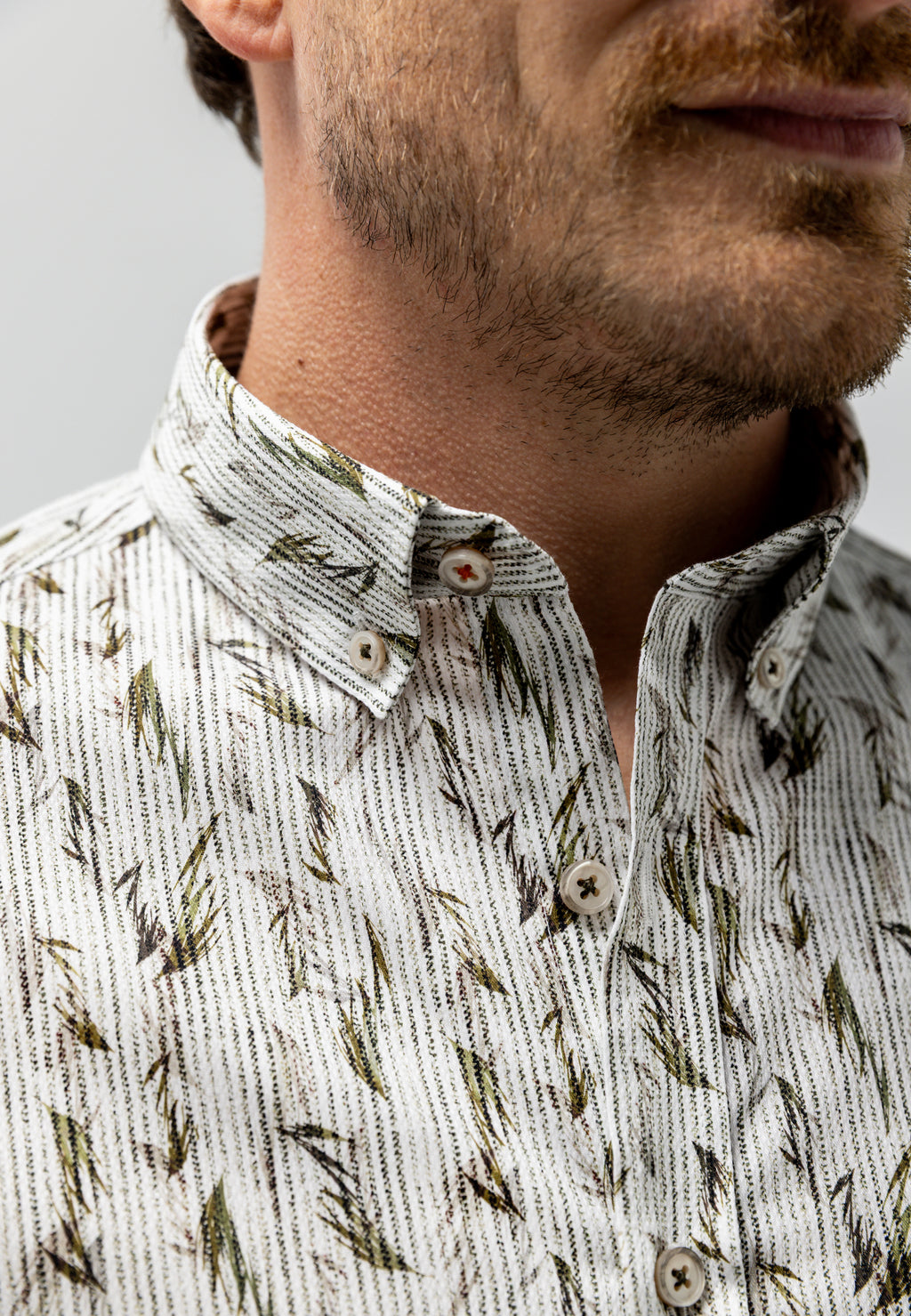 Overhemd met botanische all-over print