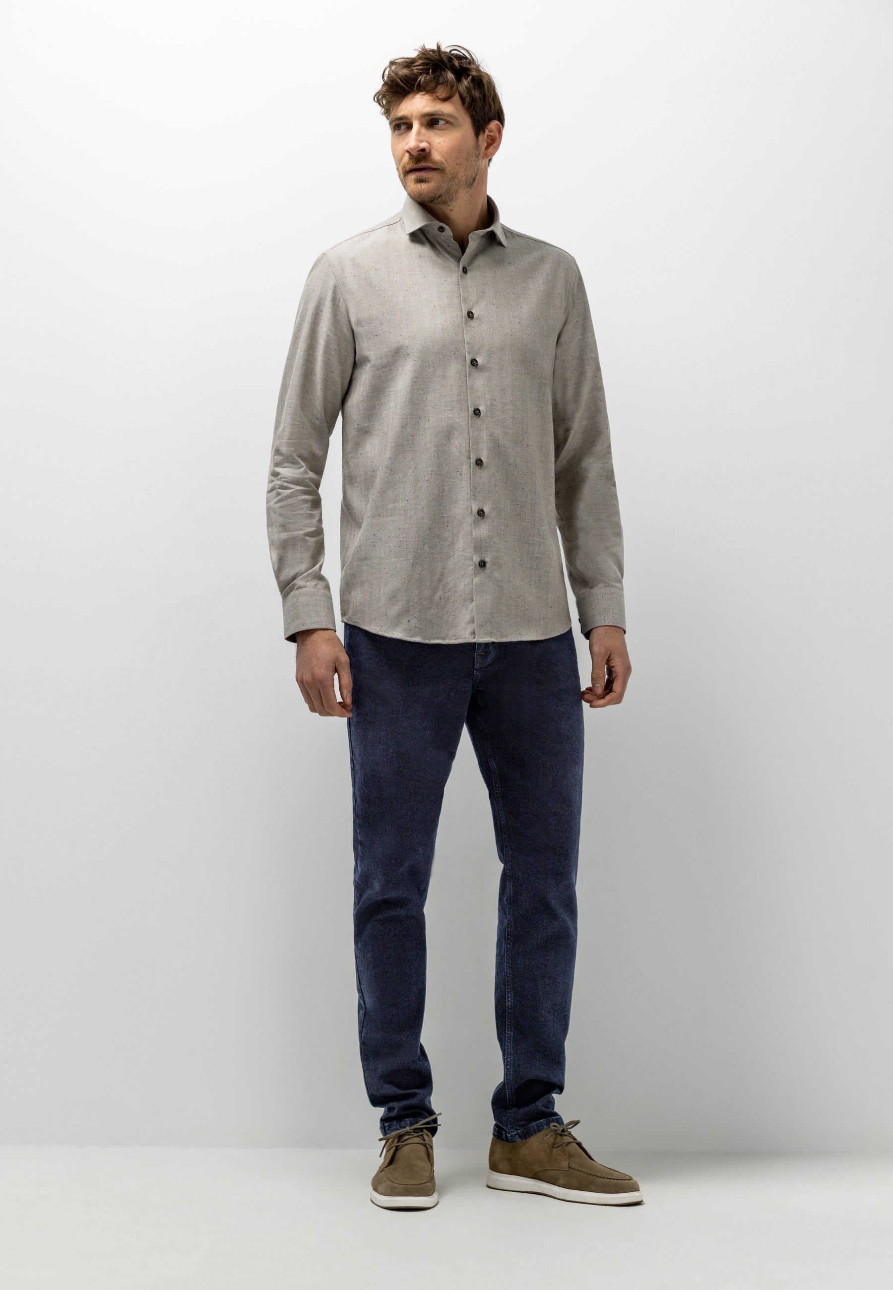 Chemise à motif chevrons