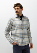 Twill overshirt met ruitdessin