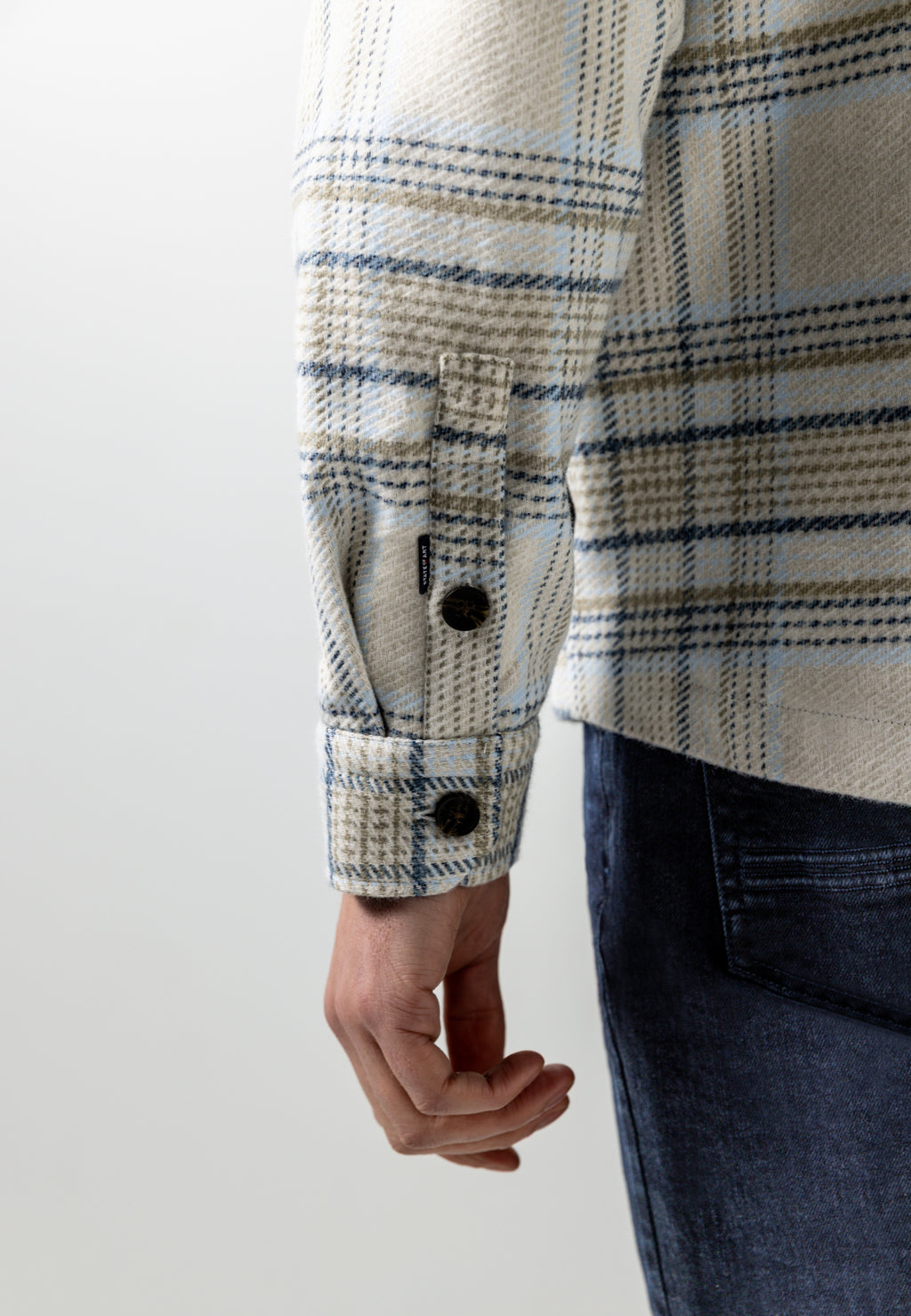 Twill overshirt met ruitdessin