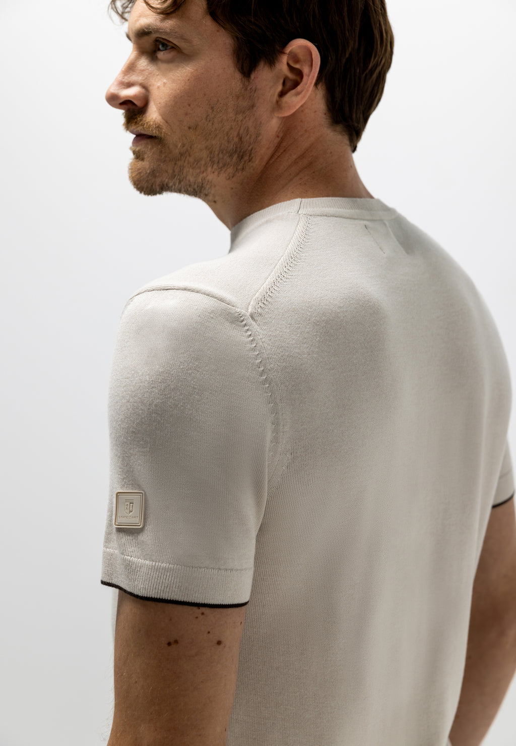 Fijngebreid T-shirt met ronde hals