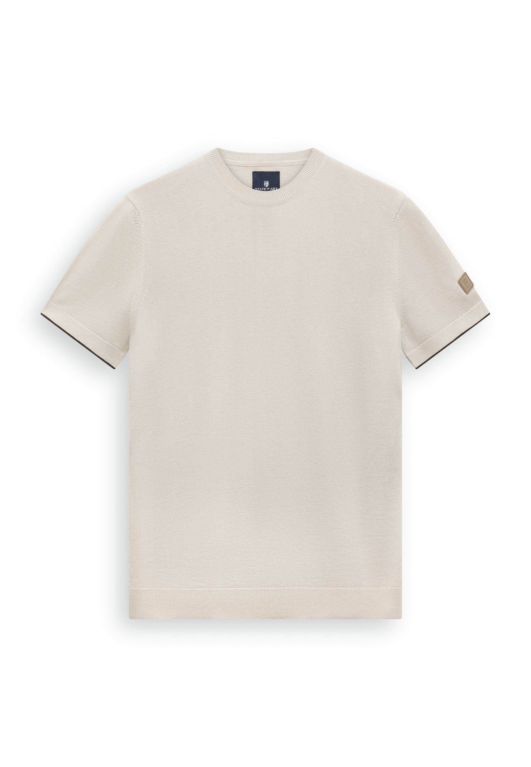 Fijngebreid T-shirt met ronde hals