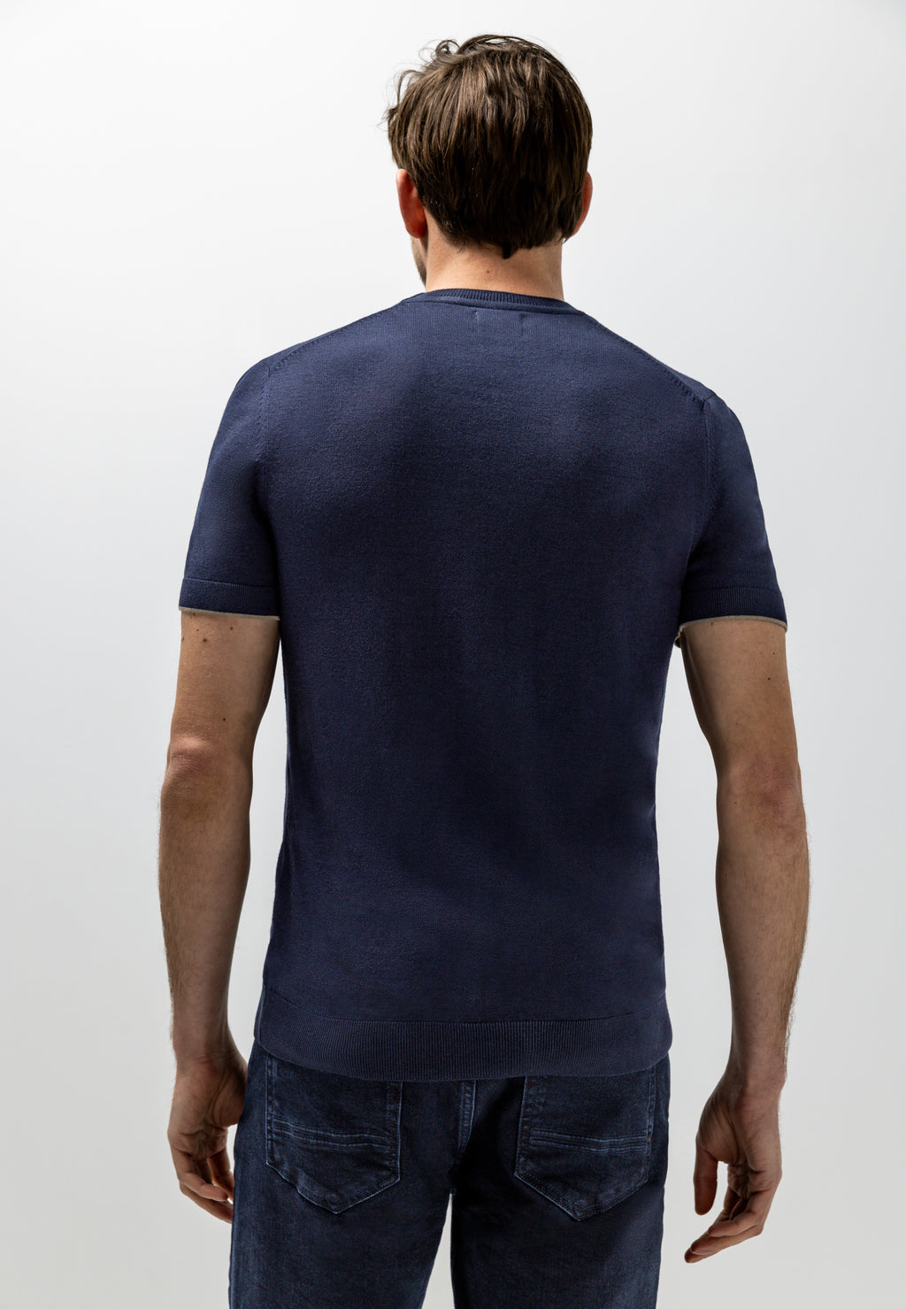 Fijngebreid T-shirt met ronde hals