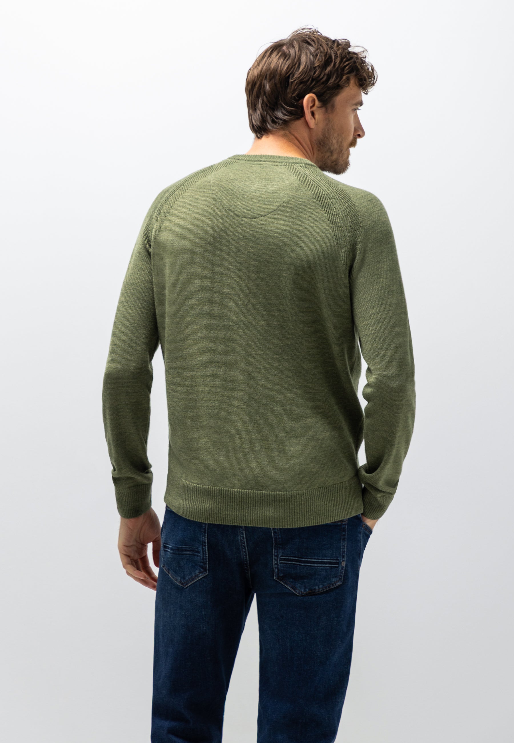 Pull en mélange de laine à col rond