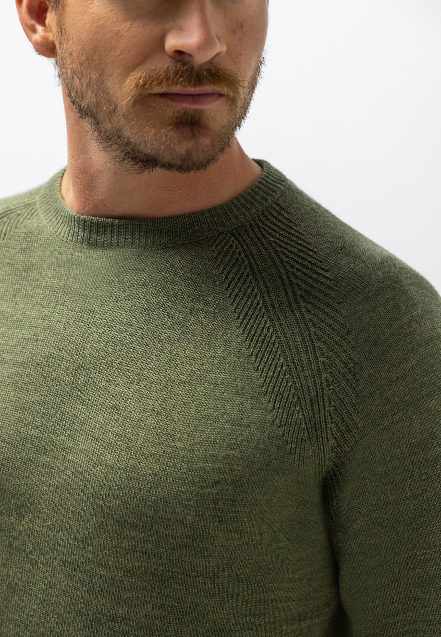 Pull en mélange de laine à col rond