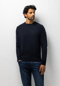 Pull en mélange de laine à col rond