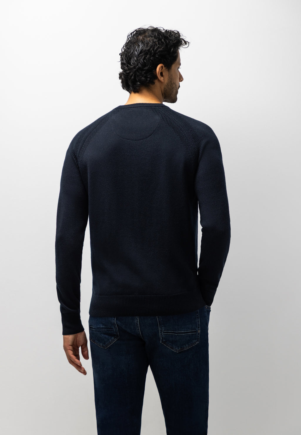 Pull en mélange de laine à col rond