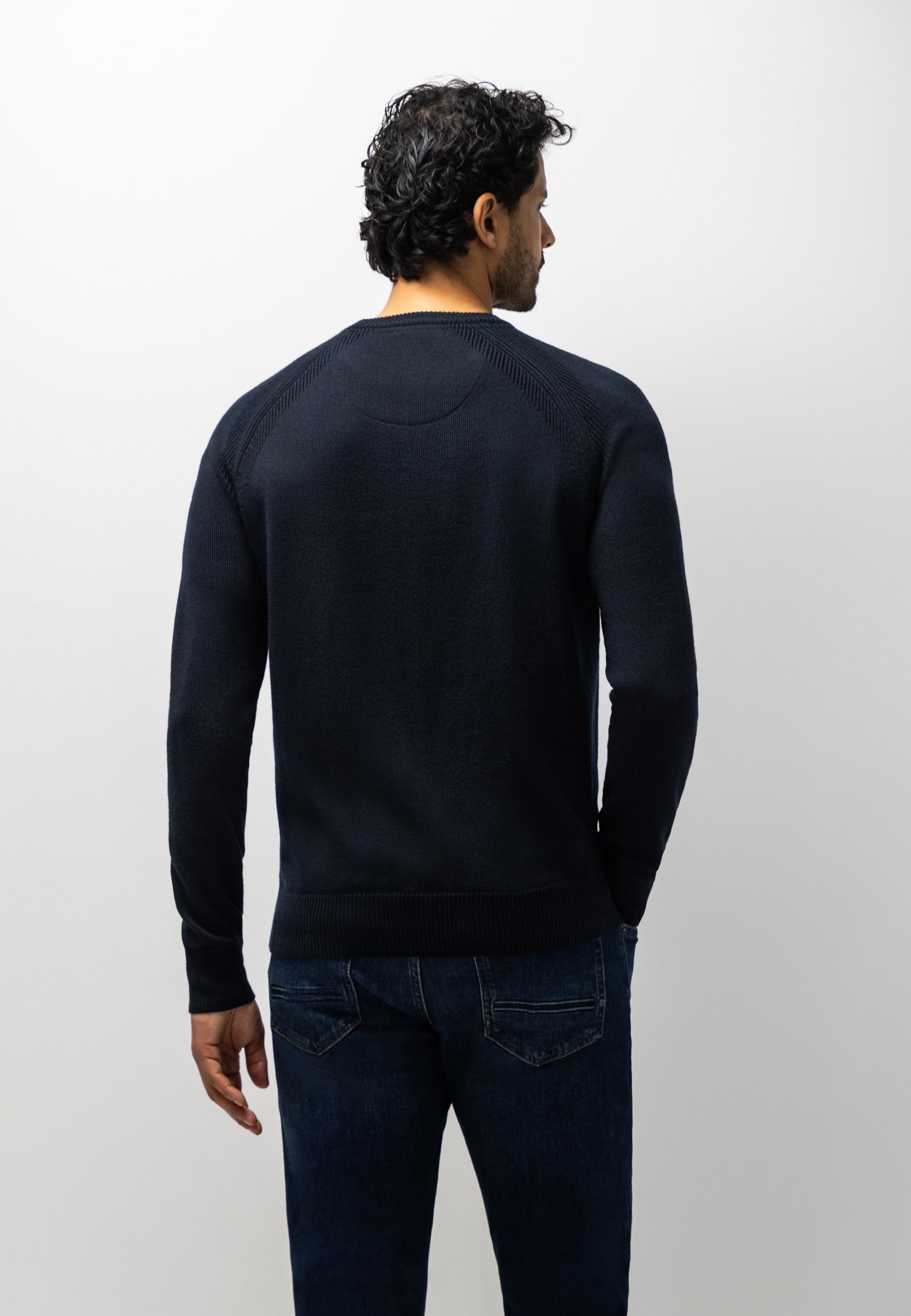 Pull en mélange de laine à col rond
