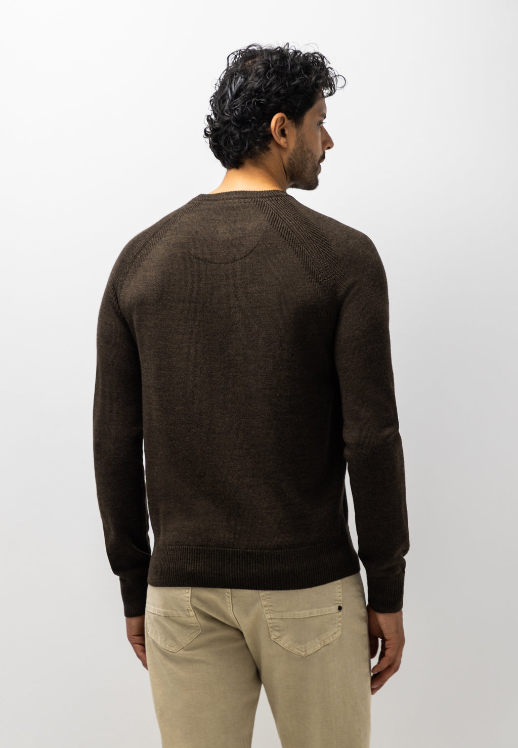 Pull en mélange de laine à col rond