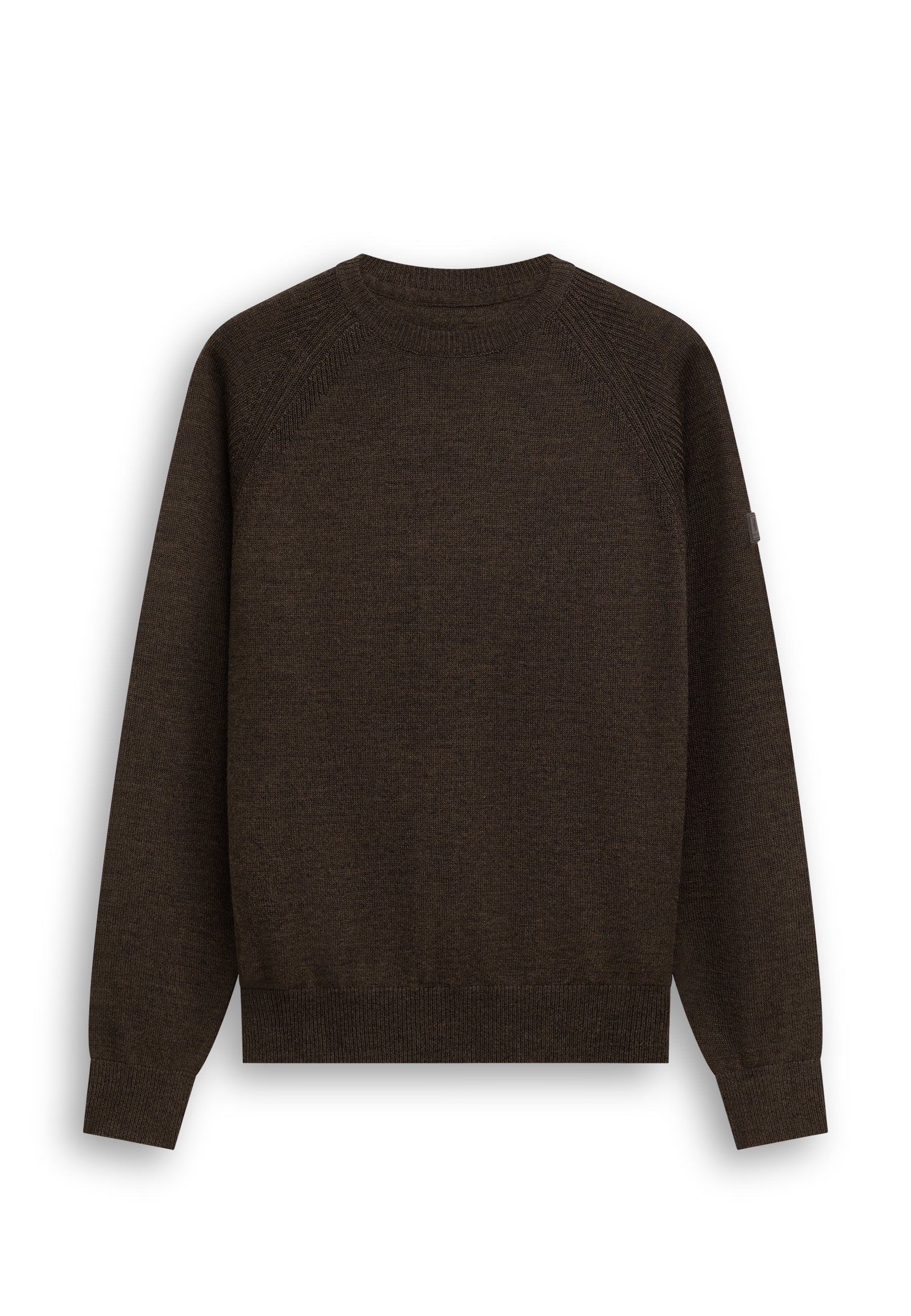 Pull en mélange de laine à col rond