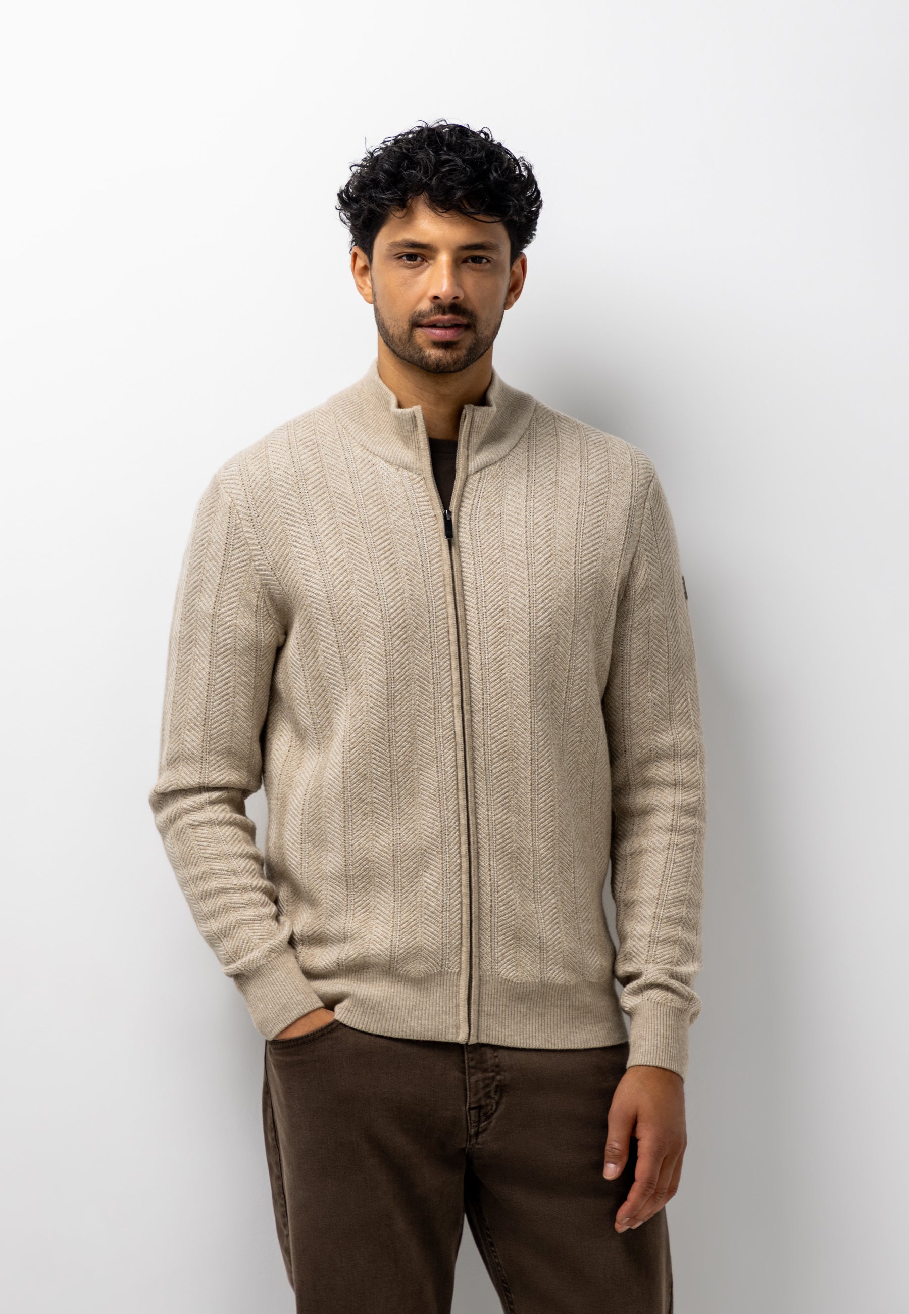 Lambswool-blend cardigan