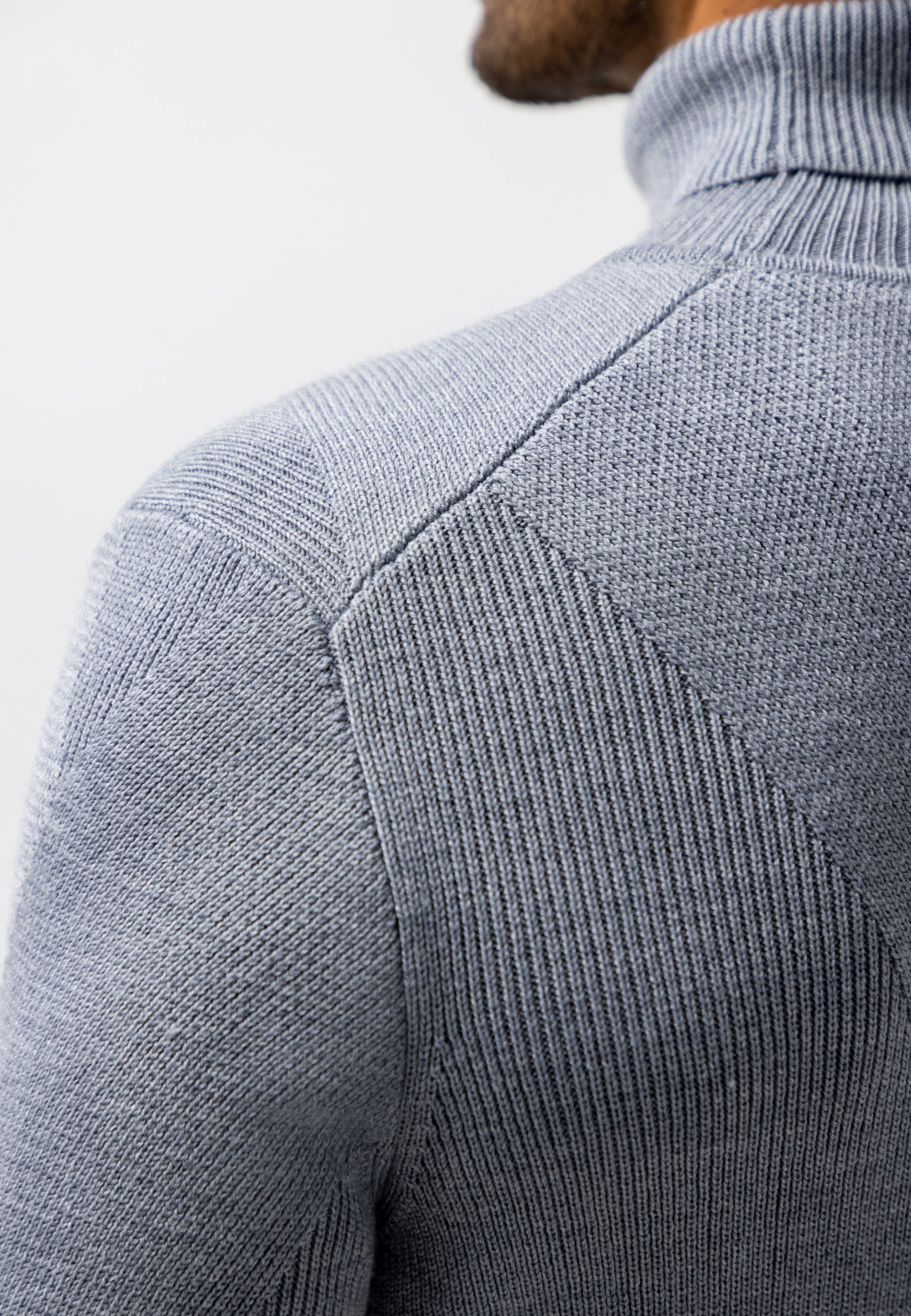 Knitted turtleneck jumper with pattern