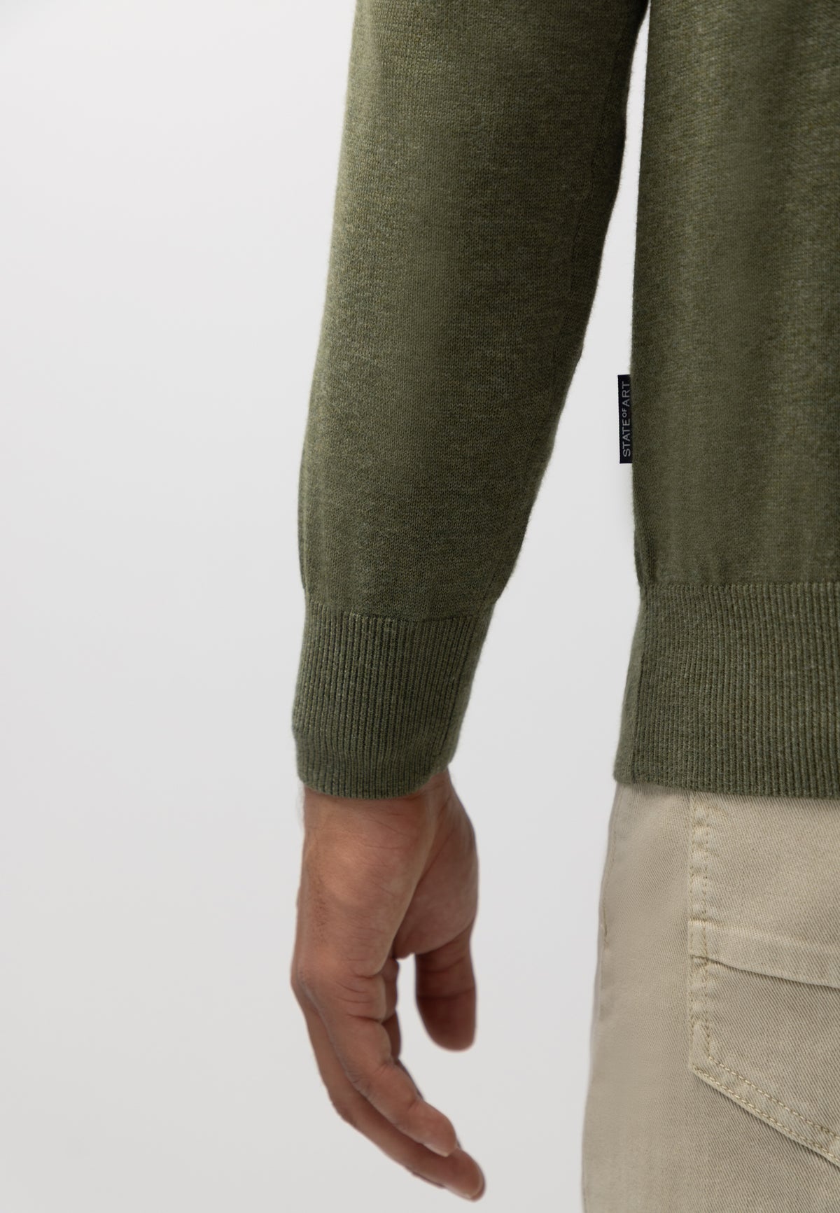Organic cotton V-neck jumper