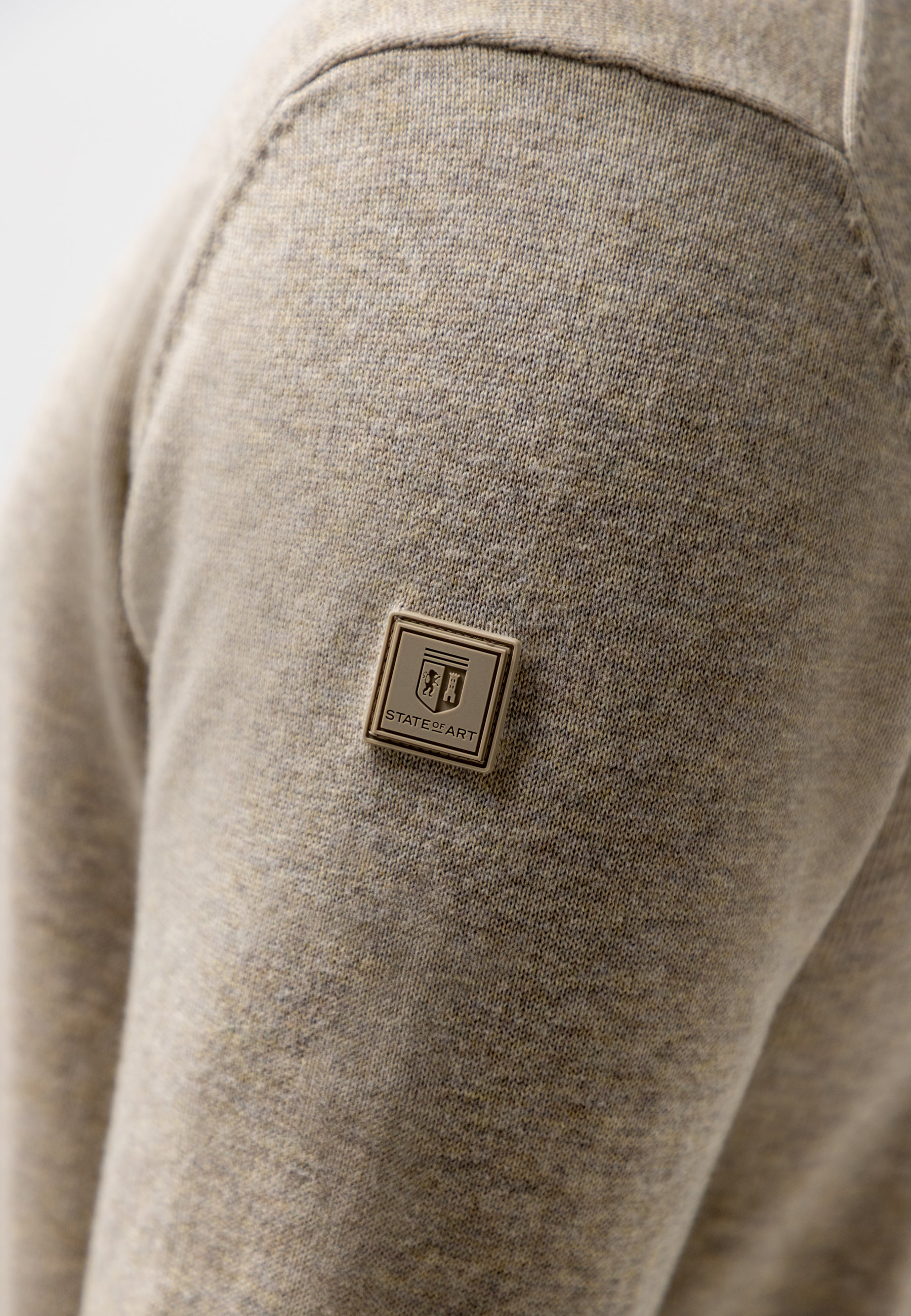 Cotton jumper with elbow patches