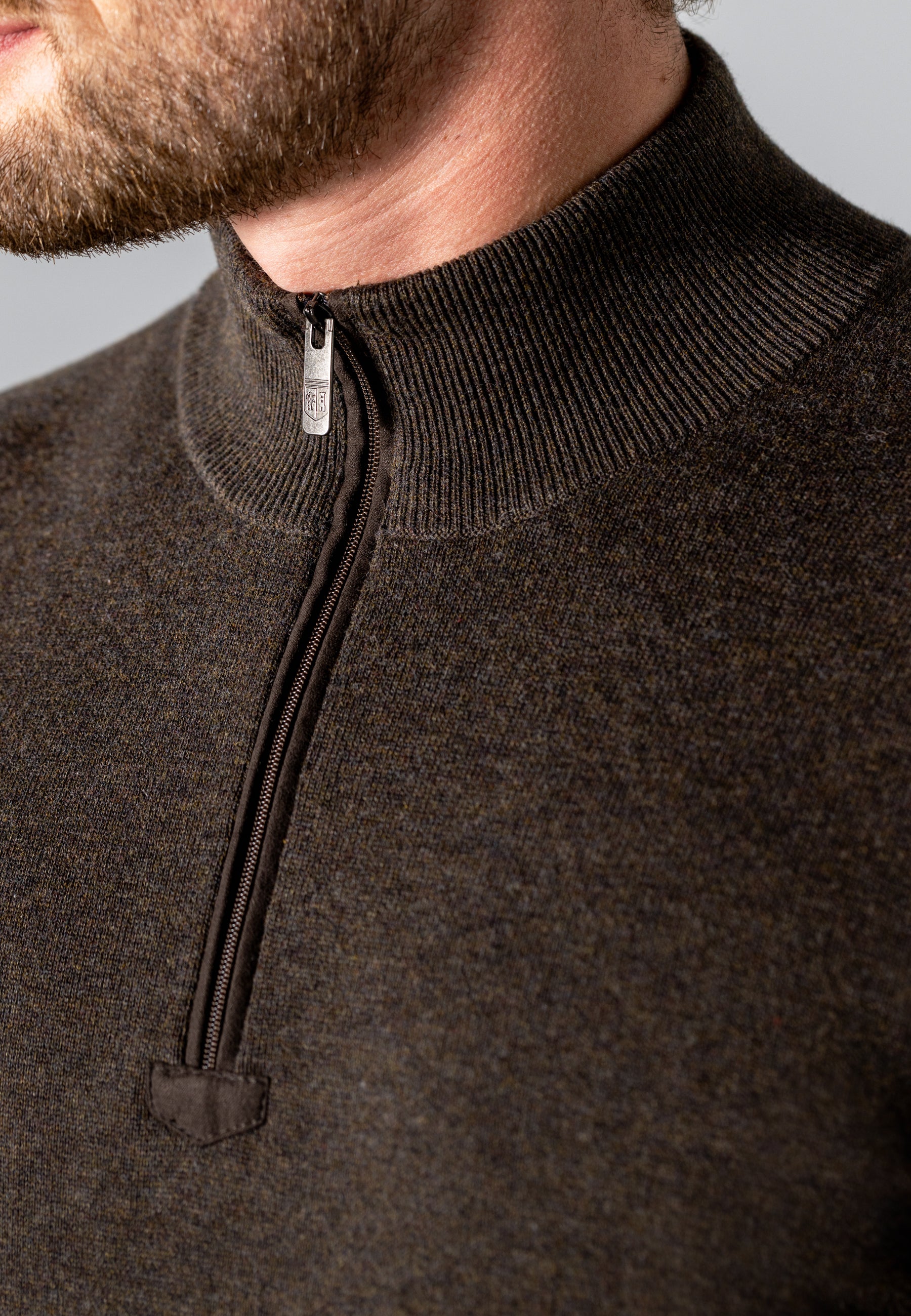 Cotton jumper with elbow patches