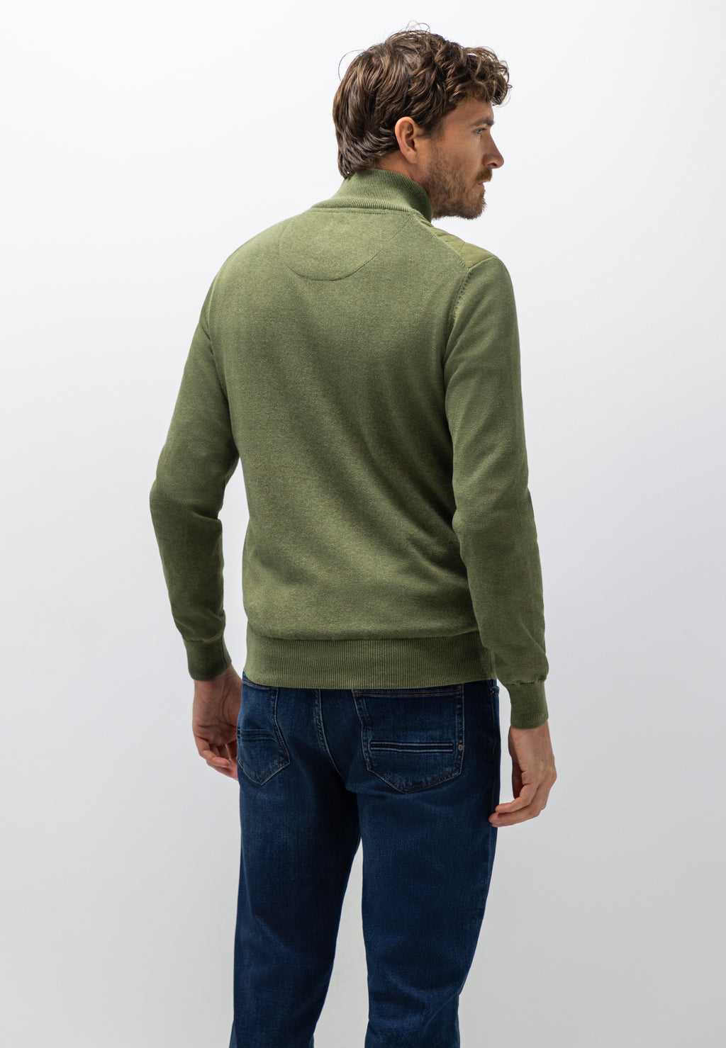 Cardigan with quilted front
