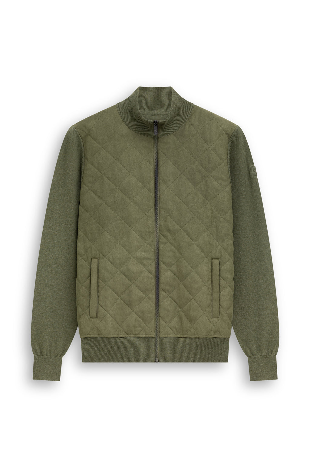 Cardigan with quilted front