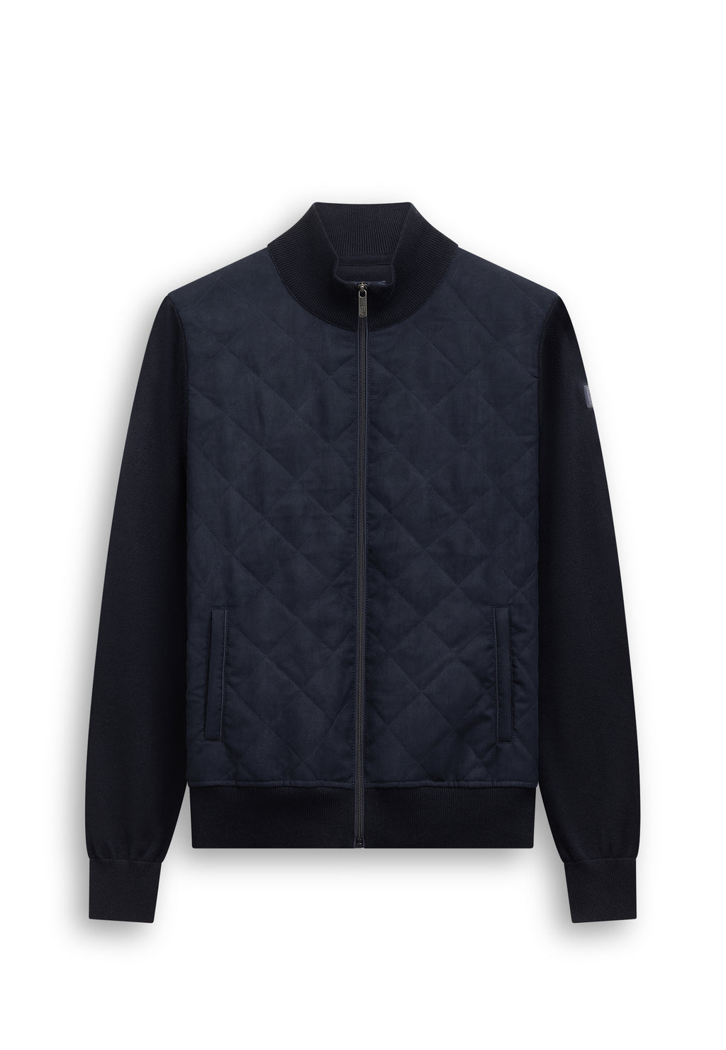Cardigan with quilted front