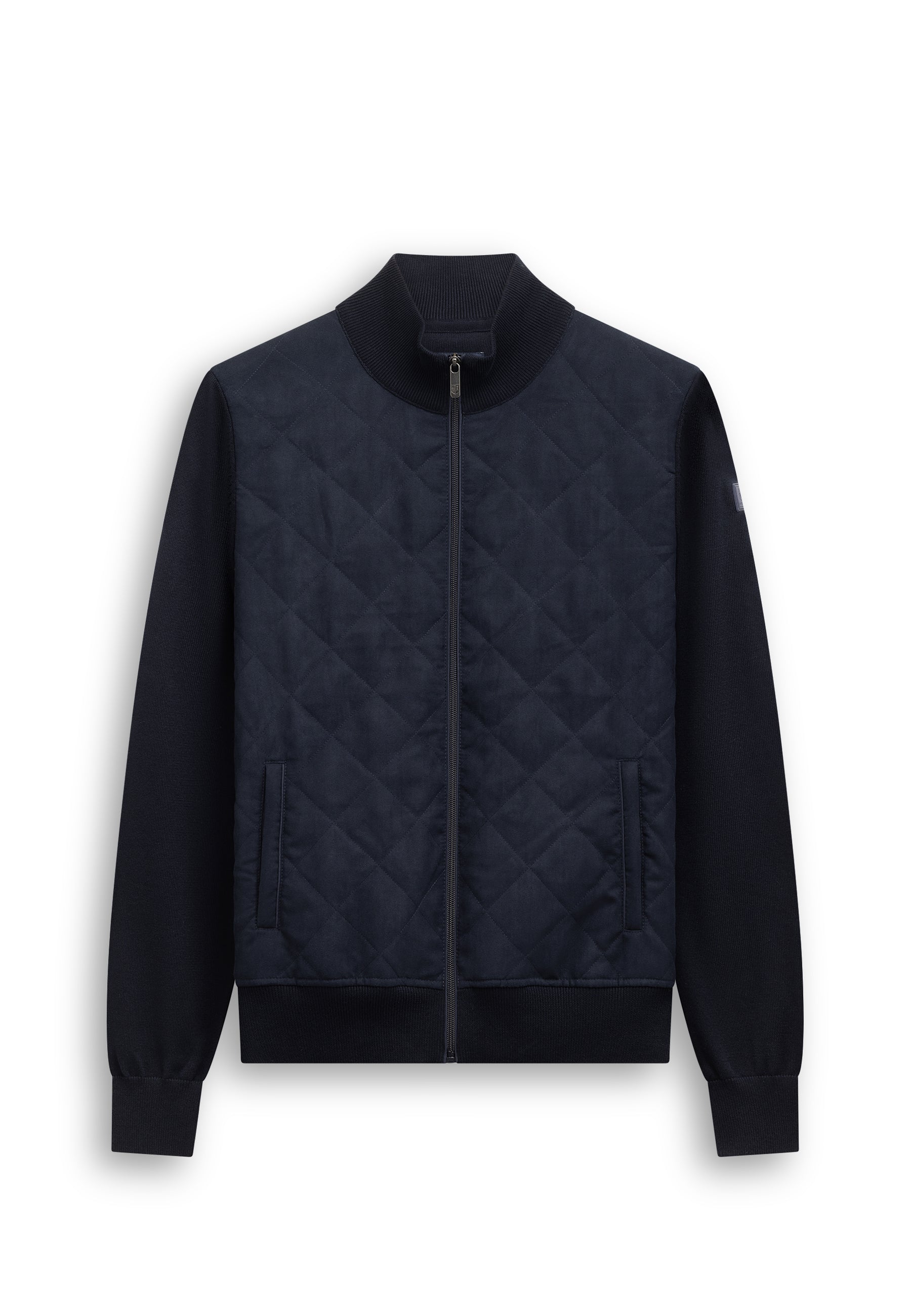 Cardigan with quilted front