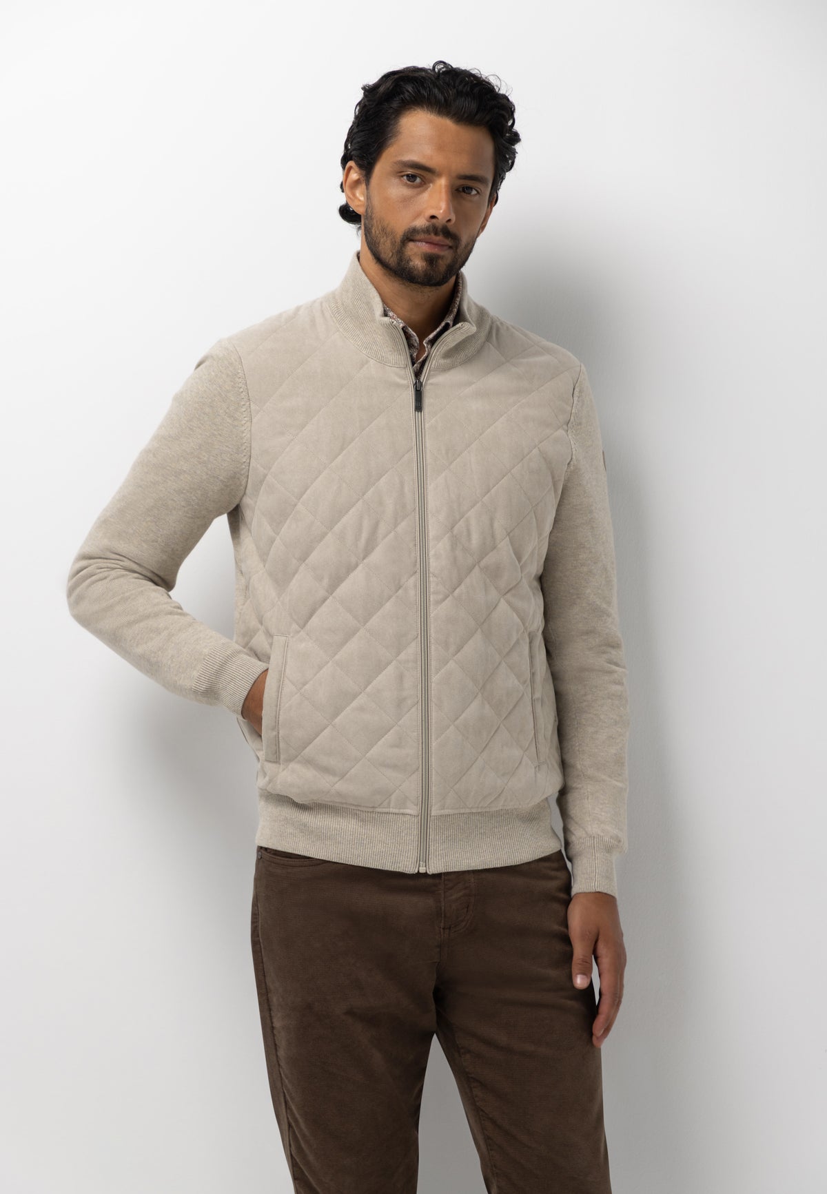 Cardigan à devant matelassé