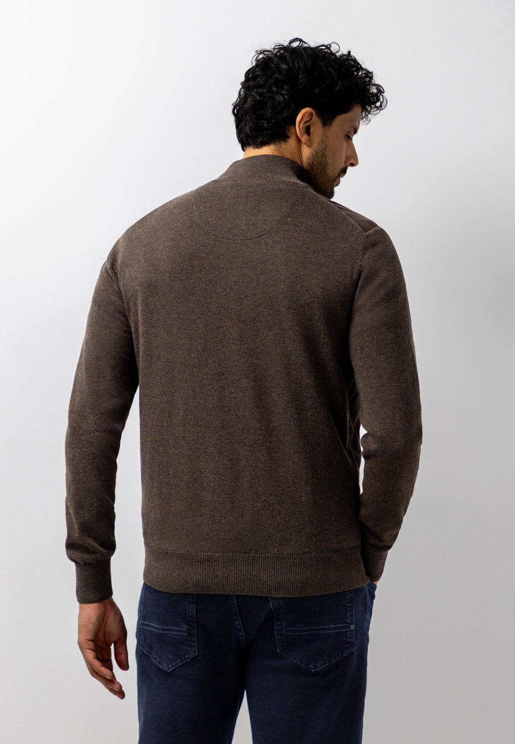 Cardigan with quilted front