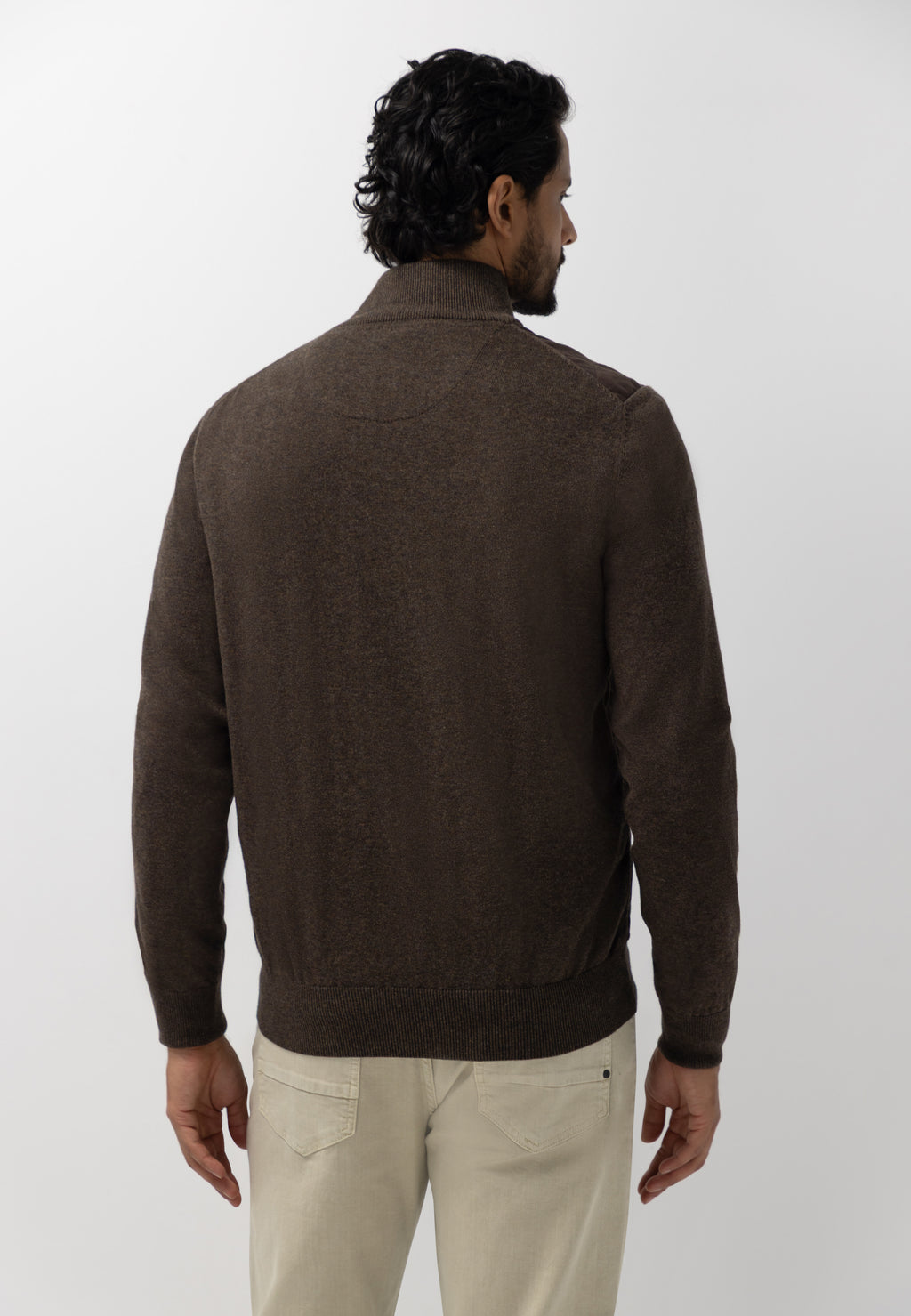 Cardigan with quilted front