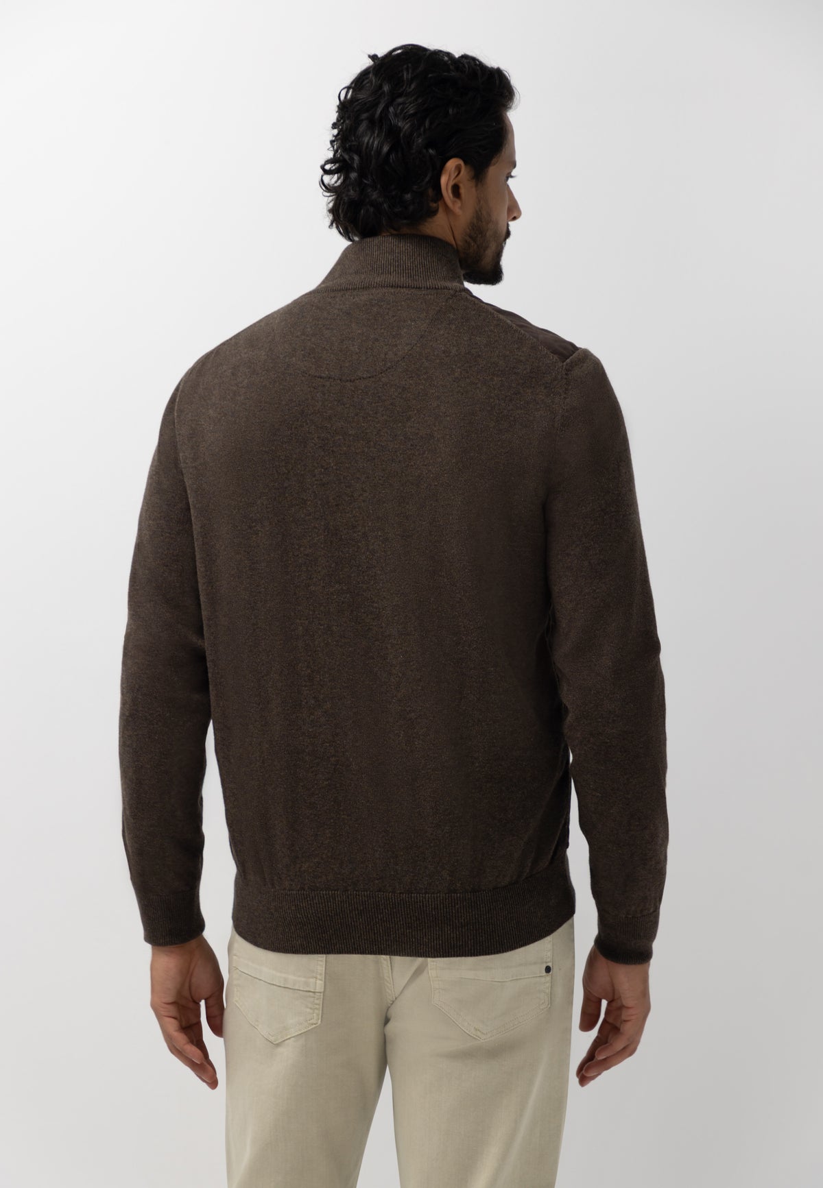 Cardigan with quilted front
