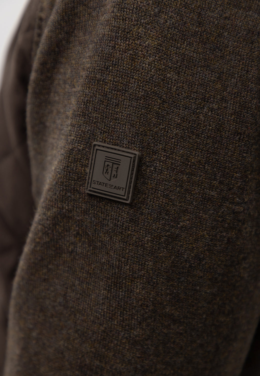 Cardigan with quilted front