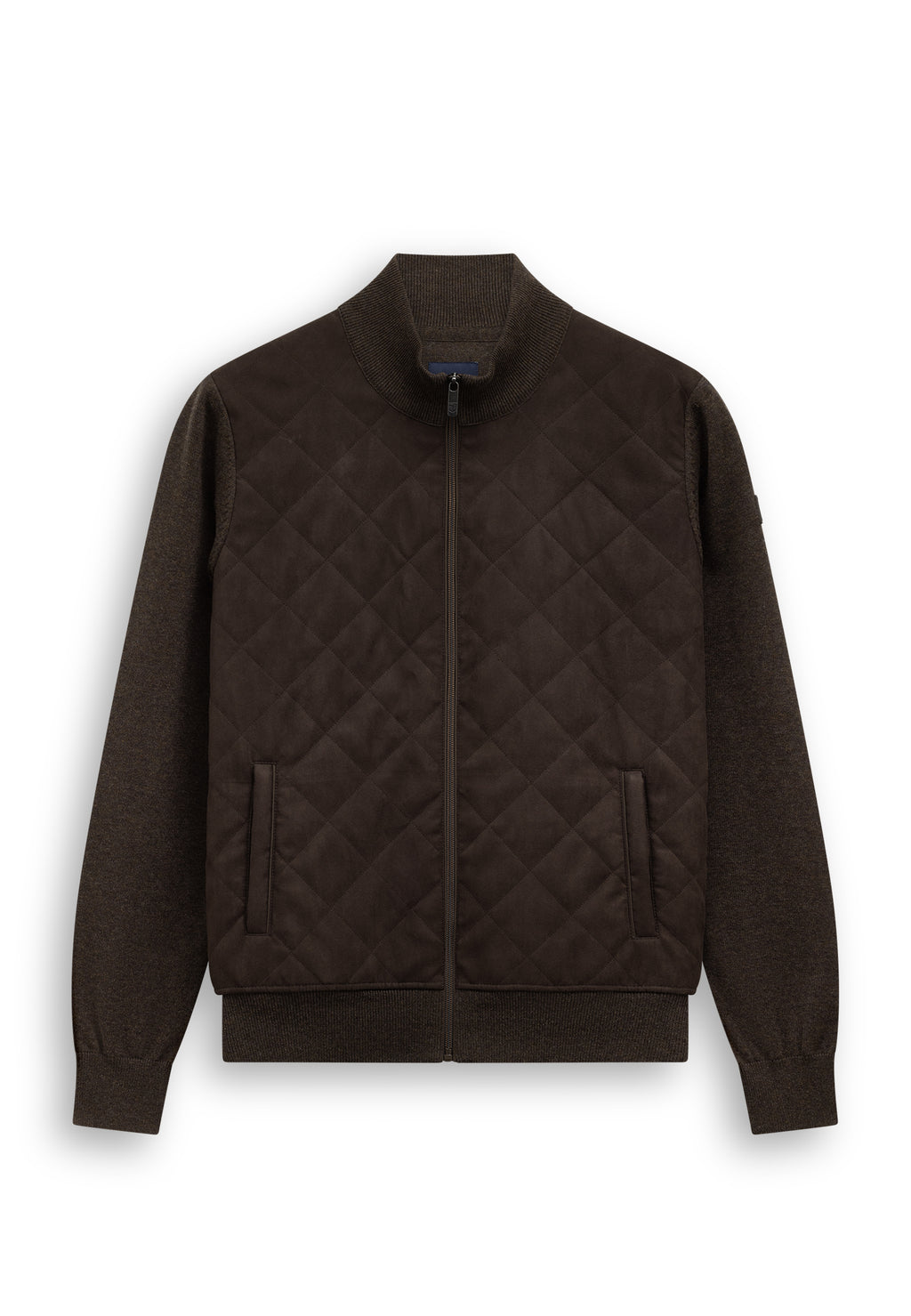 Cardigan with quilted front