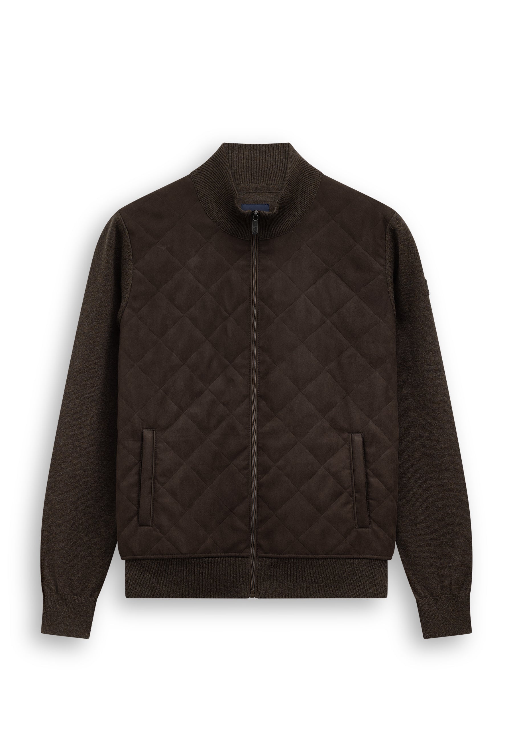 Cardigan with quilted front