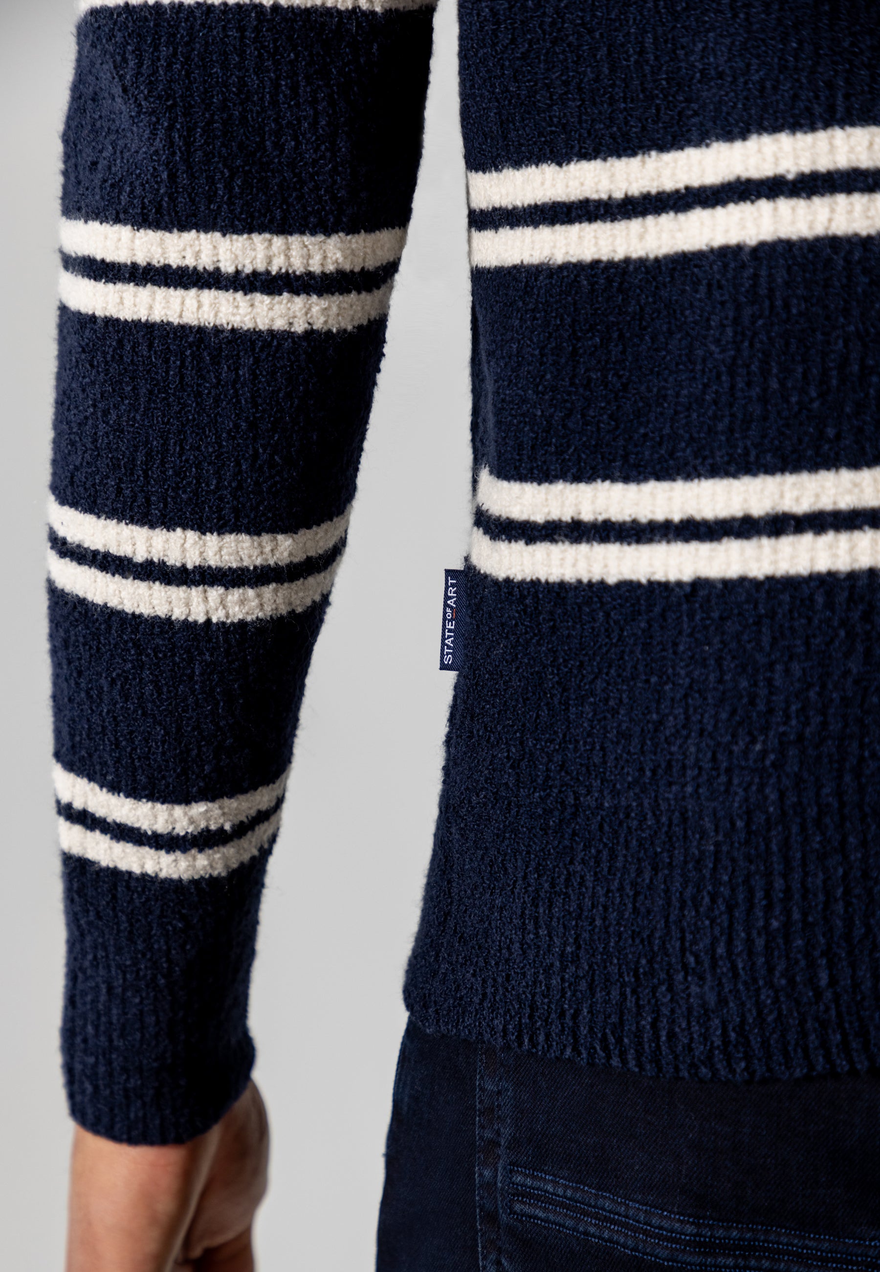 Polo en maille à rayures
